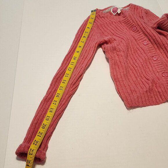 Mini Boden pink cardigan sz 9-10 long sleeve soft fuzzy - Picture 8 of 8